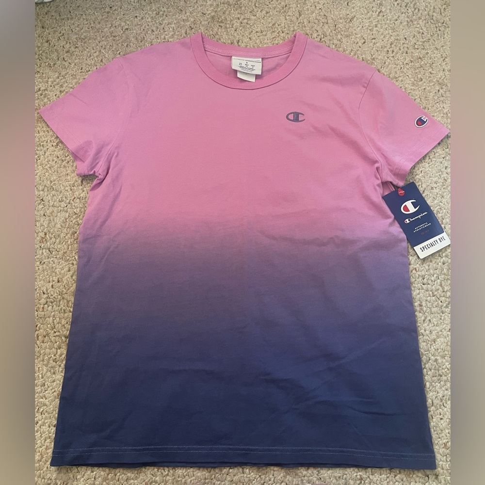 champion pink-purple ombré shirt